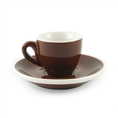 Revolution Cup & Saucer, Set of 6 (6.0 oz, Brown)