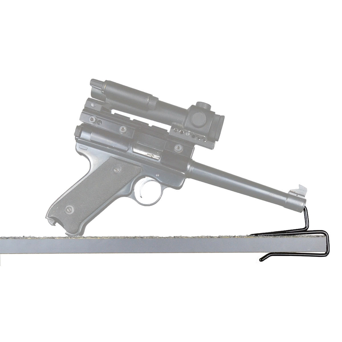 back-over handgun hangers pistol storage side view