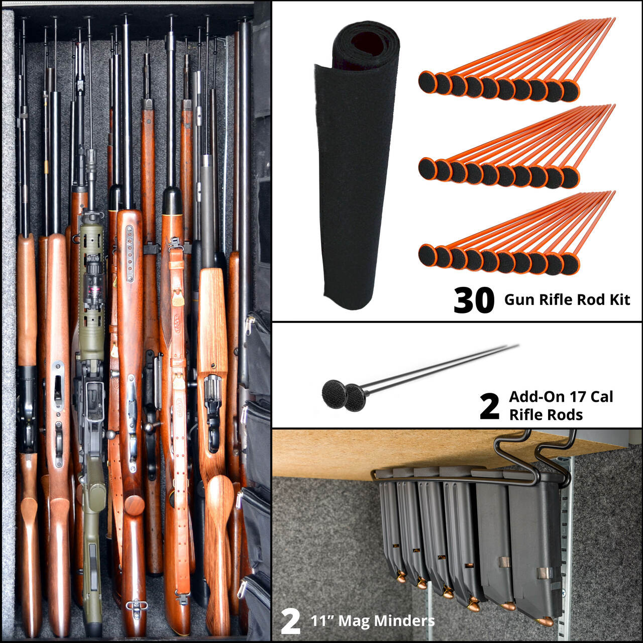 Heavy on Long Guns Gun Safe Accessories Bundle - Gun Storage Solutions