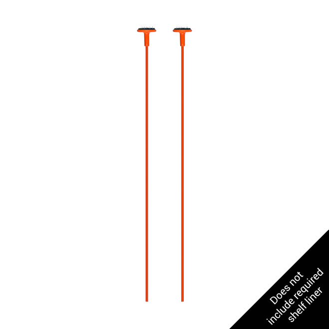 orange Rifle Rods long gun organizer for gun safes fits 17 caliber rifles 