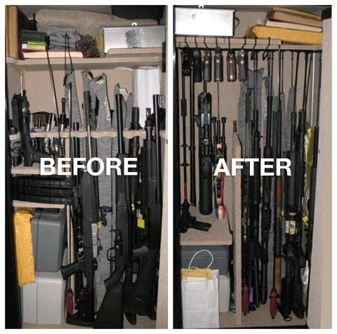 rifle rods long gun storage short guns, tactical rifle, how to store short guns with rifle rods