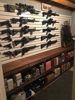 gun rack, gun display rack, long gun storage long gun rack, rifle rack, vault room, gun room, handgun storage, pistol rack, pistol racks, pistol storage