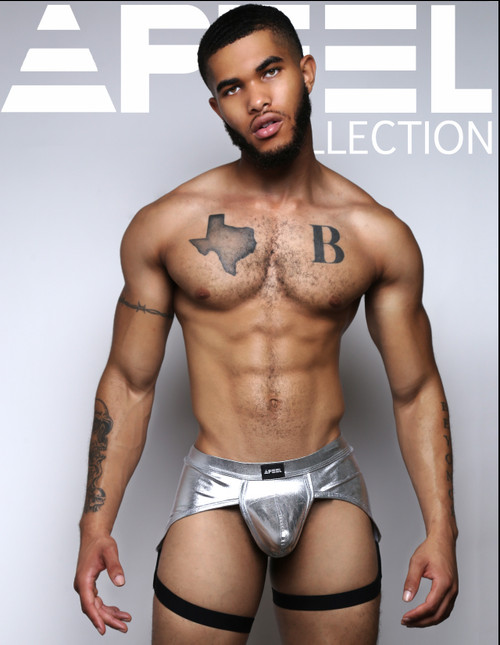 Turn heads and command attention in the Apeel Silver Disco Jockstrap — where style meets confidence. Crafted from a sleek metallic silver fabric, this jockstrap delivers a bold, futuristic edge that highlights your physique and elevates your presence.

Designed with comfort and structure in mind, the contoured pouch offers secure support while accentuating your shape. Adjustable leg straps keep everything in place, making it perfect for both performance and play.