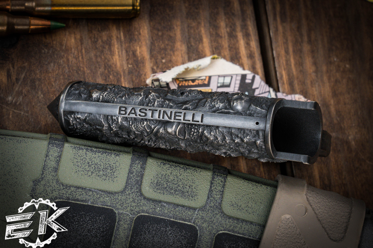 Bastinelli Creations Maxi Bic Full Size Lighter Case, 2 Saints Bronze