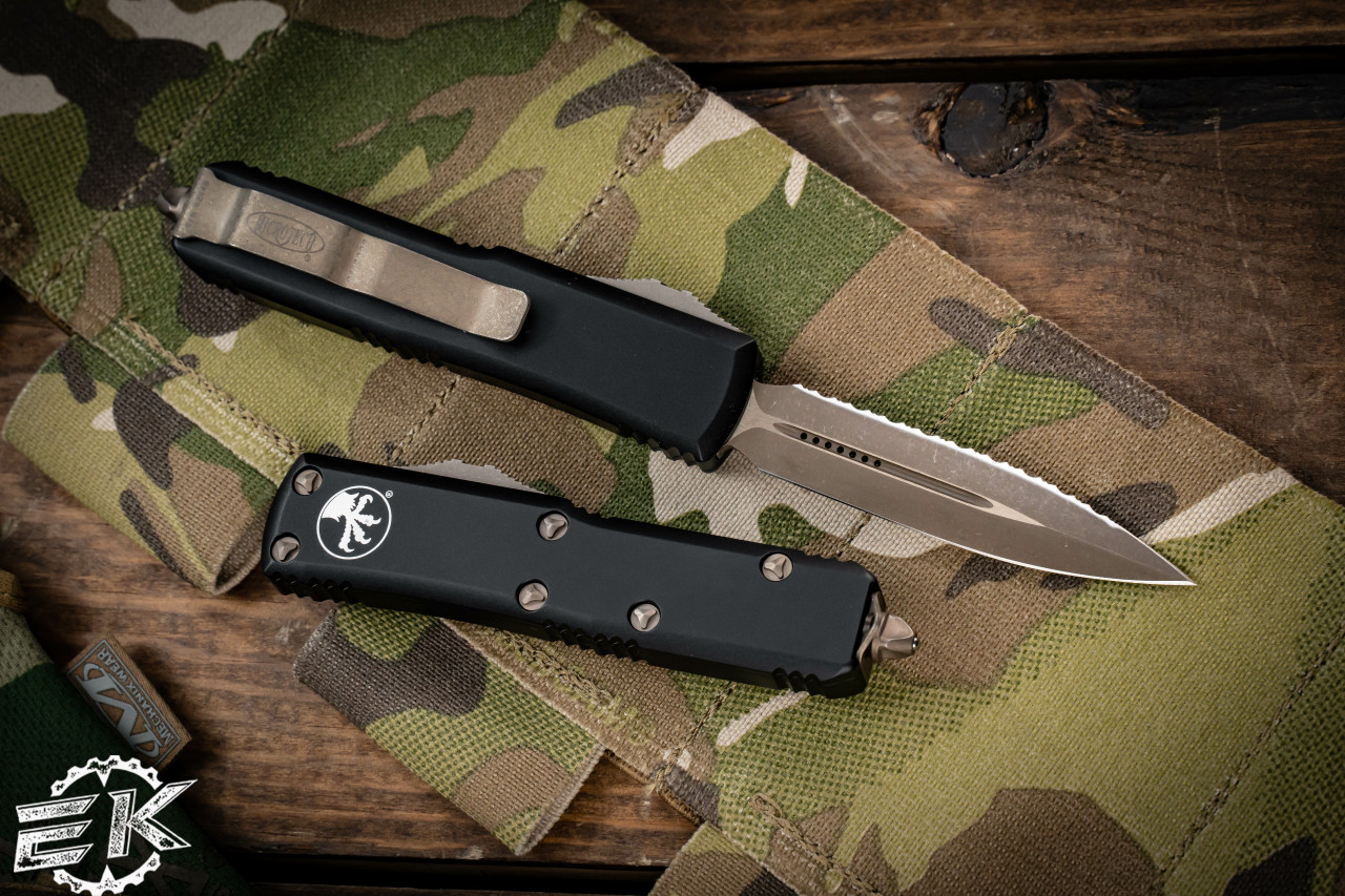 Microtech UTX-85 OTF Automatic Knife 3.1" Bronze Apocalyptic Dagger ...