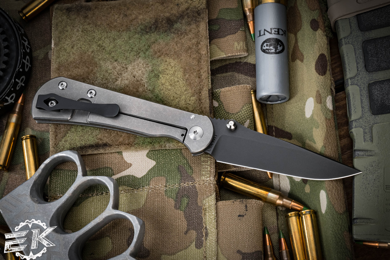 Toor Knives Merchant 2.0 Stone Folding Knife Titanium 3.4" Drop Point