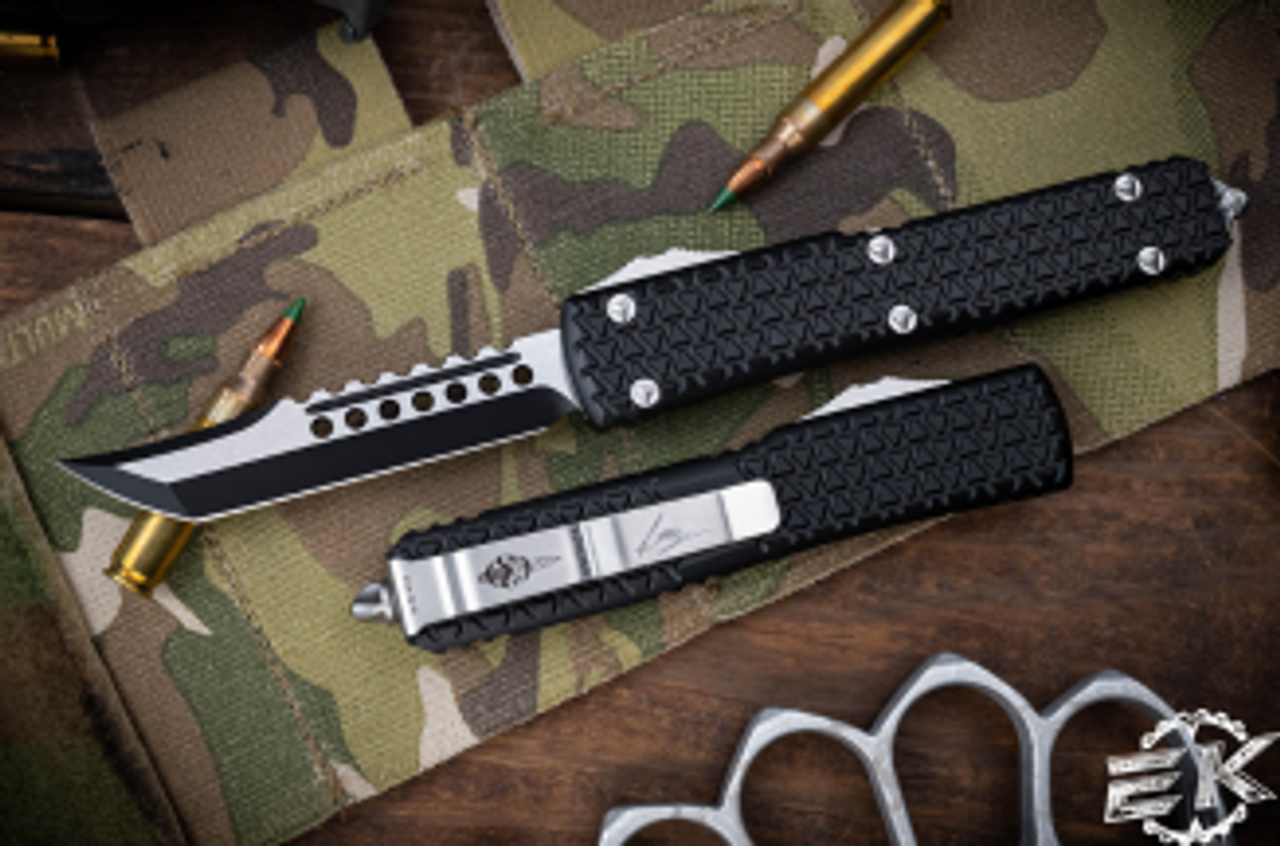 Microtech Ultratech 119-1SETSTS Hellhound Tanto & Warhound Signature Series Star  Wars Storm Trooper Deep Engraved