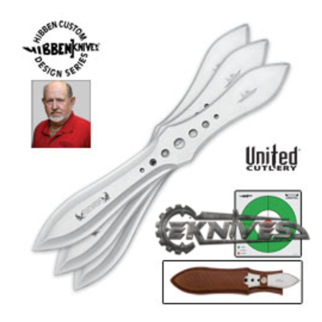 United Cutlery - Gil Hibben Black Throwing Knife Set