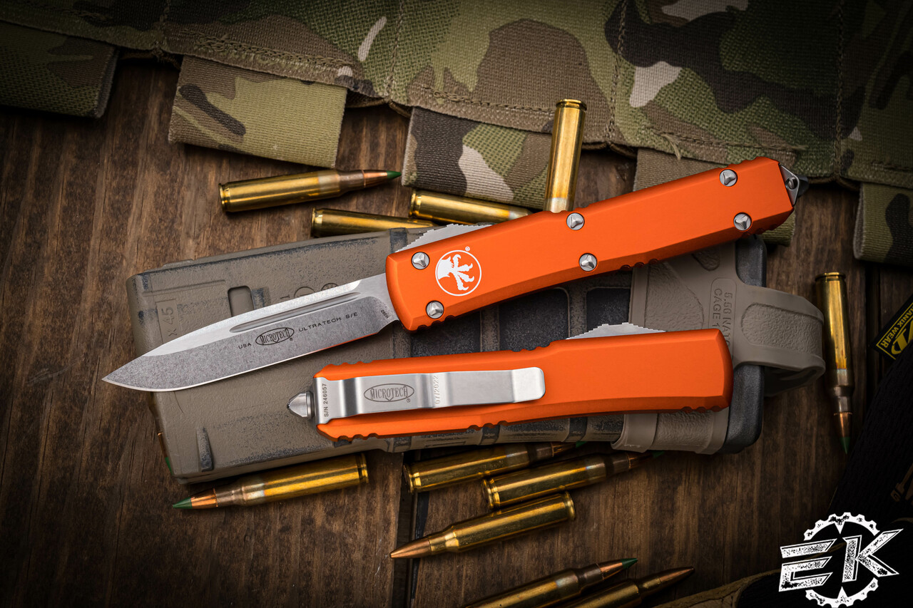 Microtech Ultratech OTF Automatic Knife Orange 3.4 