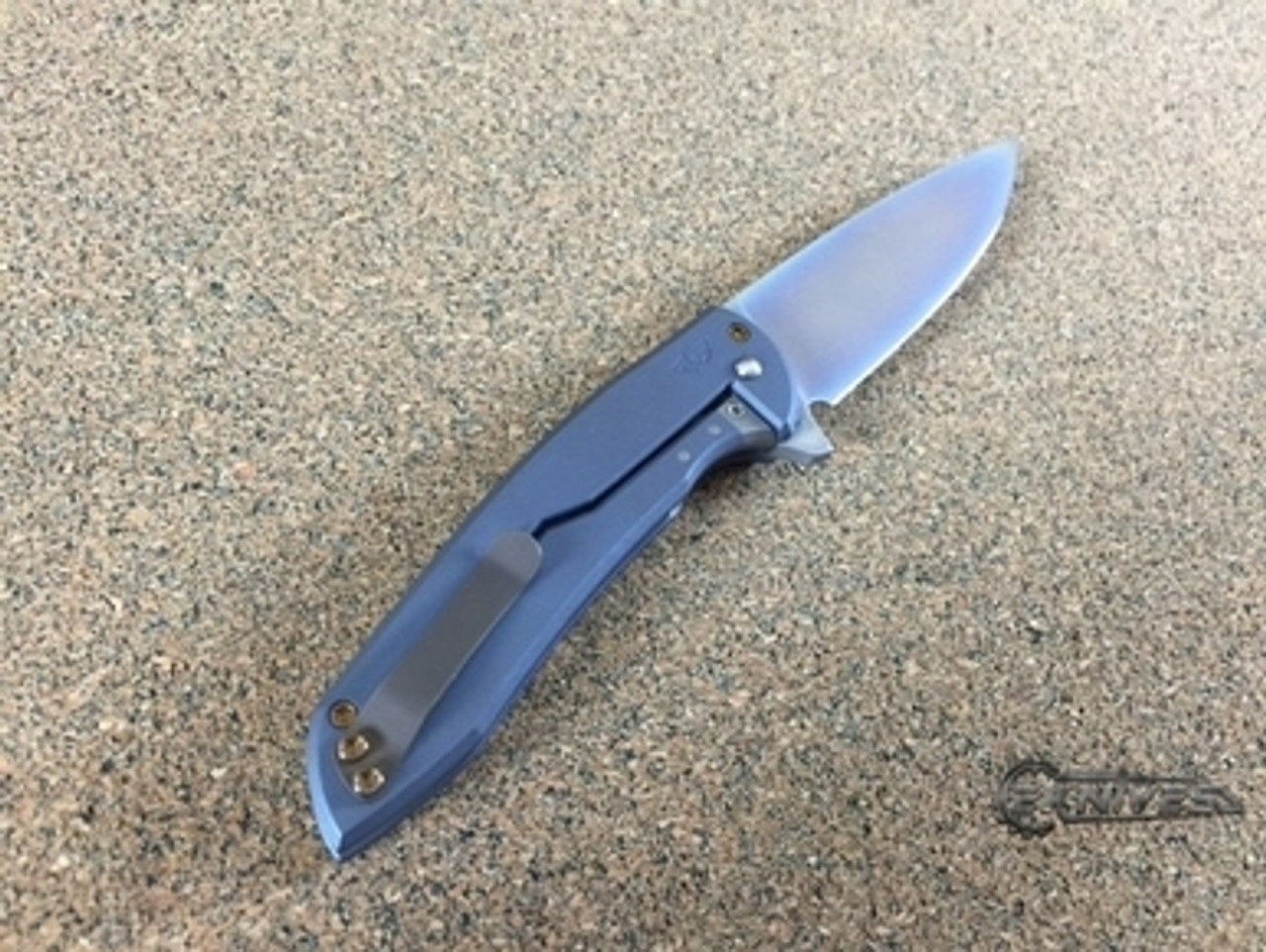 Ferrum Forge N-TAC Flipper Knife Blue/Diamond Titanium (3 Stonewash) -  Blade HQ