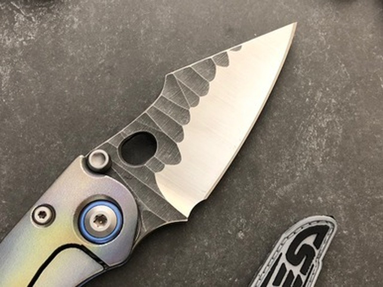 Borka Blades Custom Mini Stitch Anodized Titanium Satin M390