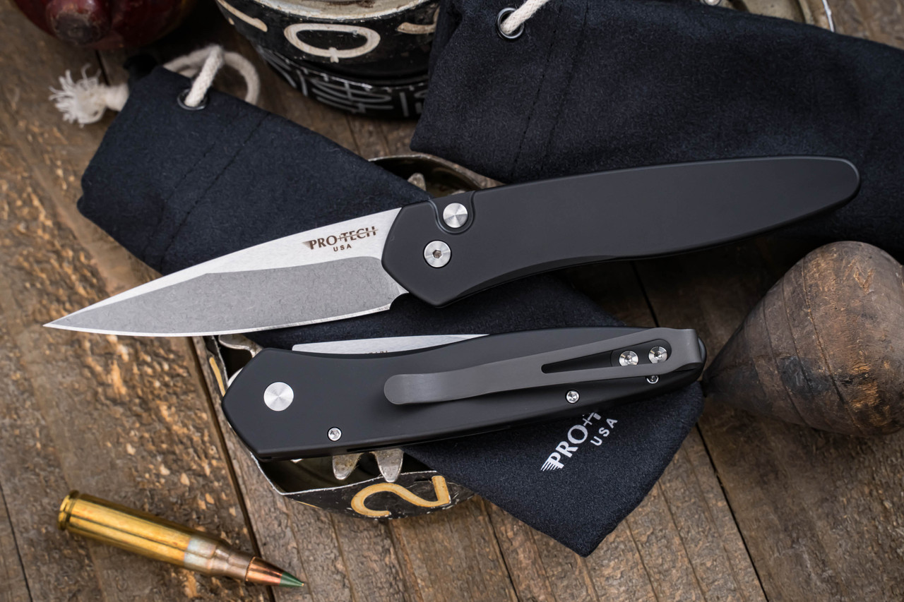 ProTech Newport Automatic Folding Knife Black 3