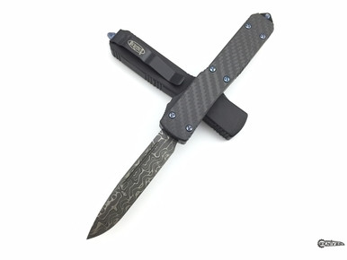 Microtech Ultratech Carbon Fiber S/E Damascus 121-16CF