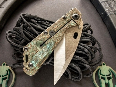 Mick Strider Custom SMF Winged Skull/Shipwreck Titanium Satin 20CV