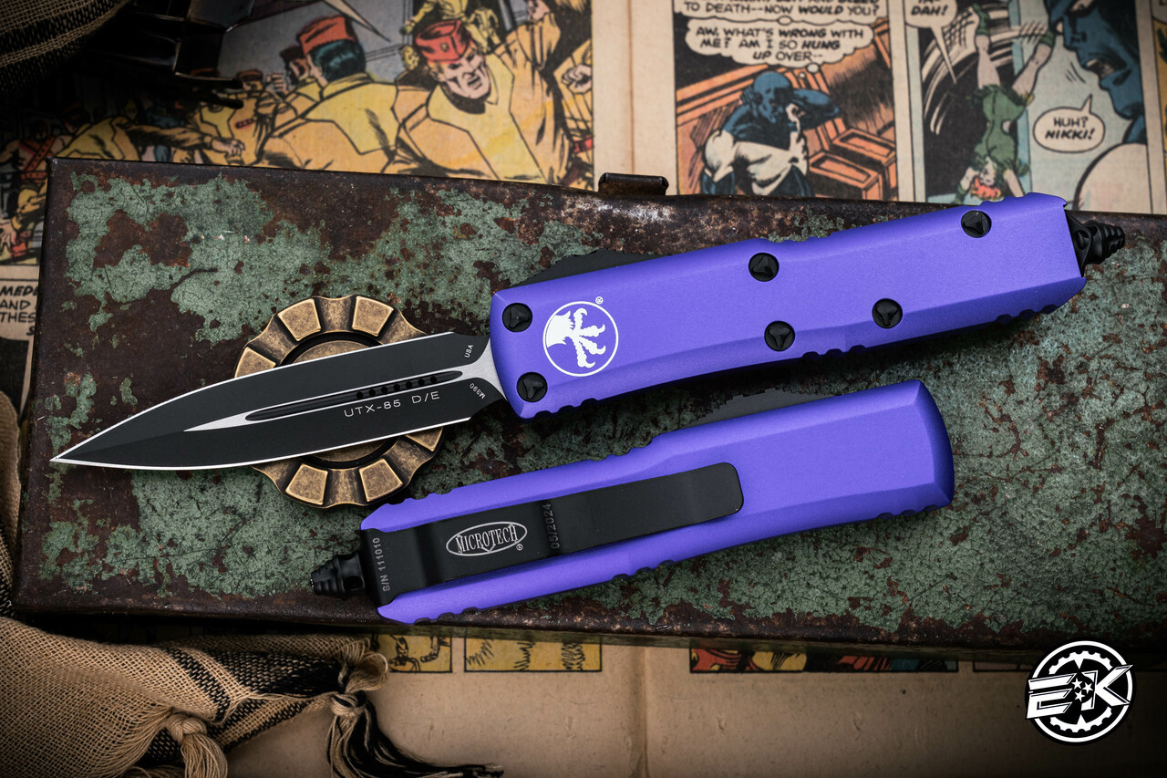 ●THE FAQULTEE Microtech UTX-85 OTF Automatic Knife Purple 3.1
