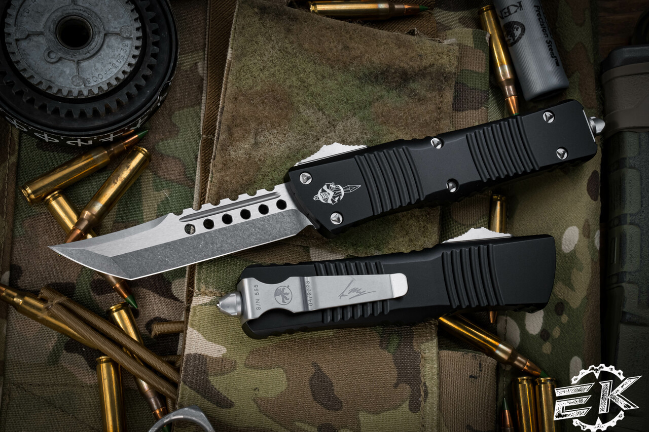 Microtech Combat Troodon Hellhound OTF Automatic Knife 3.8