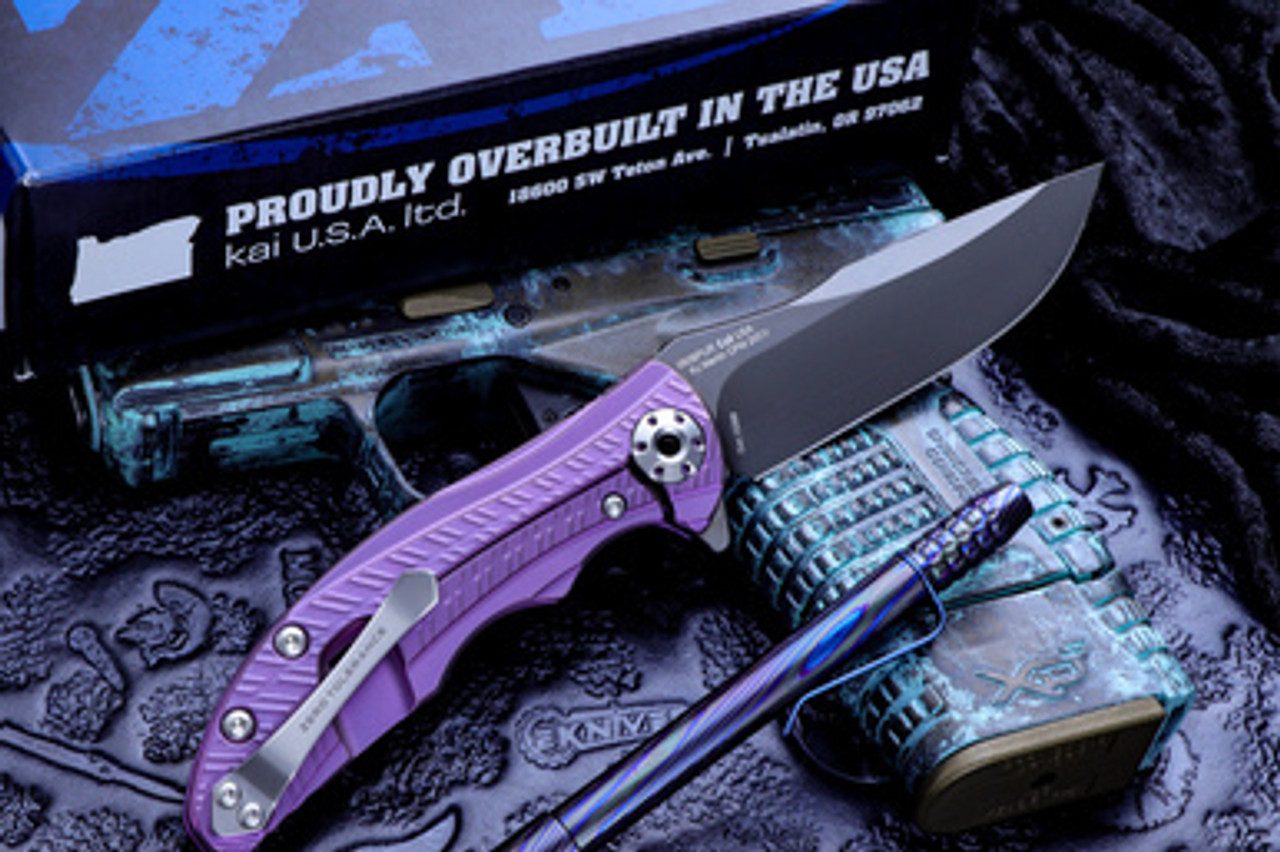 Zero Tolerance/RJ Martin 0609 Flipper Knife Purple Sprint Titanium (3.4