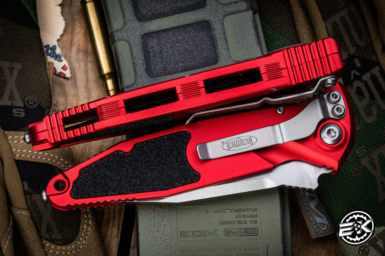 Microtech Socom Elite Automatic Folding Knife Red 4