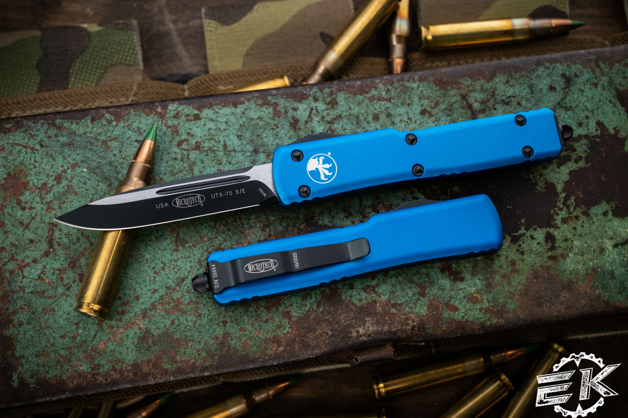 Microtech UTX-70 OTF Automatic Knife Blue 2.4