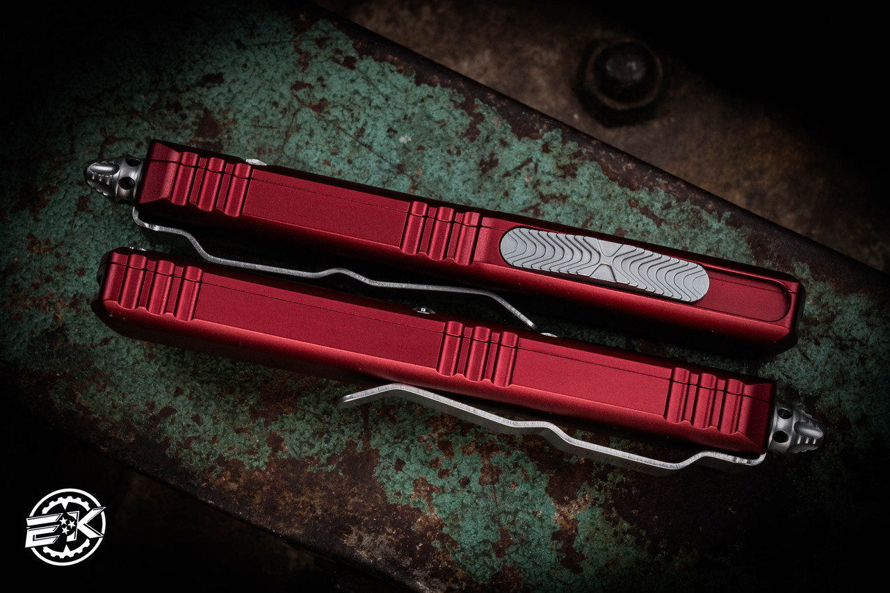 Microtech Ut85 Drop Microtech UTX-85 OTF Automatic Knife Merlot Red 3