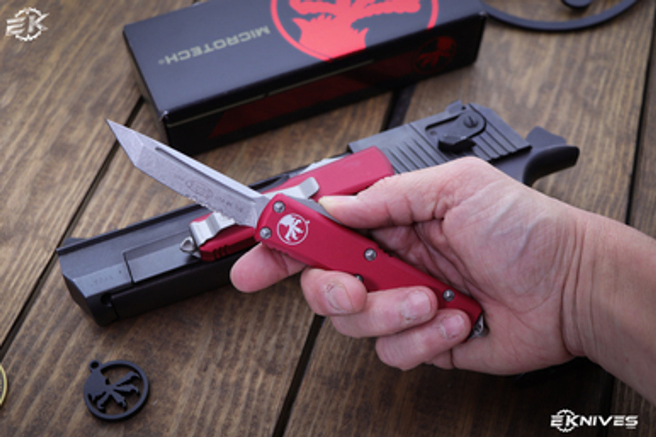 Microtech UTX-85 Red OTF Automatic Knife 3