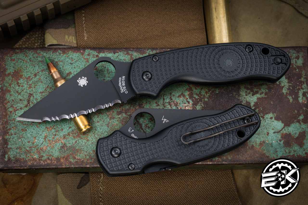 スパイダルコ　パラミリタリー3 Para3 Frn ブラック Spyderco Para 3 Lightweight Compression Lock Black FRN 3