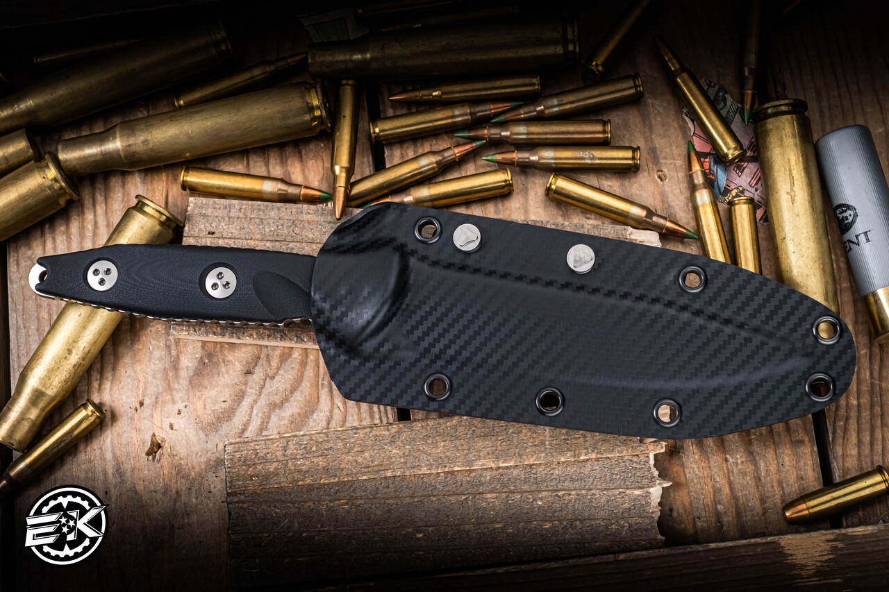 Microtech Socom Alpha Fixed Blade Knife Black G10 5" M390 Drop Point ...