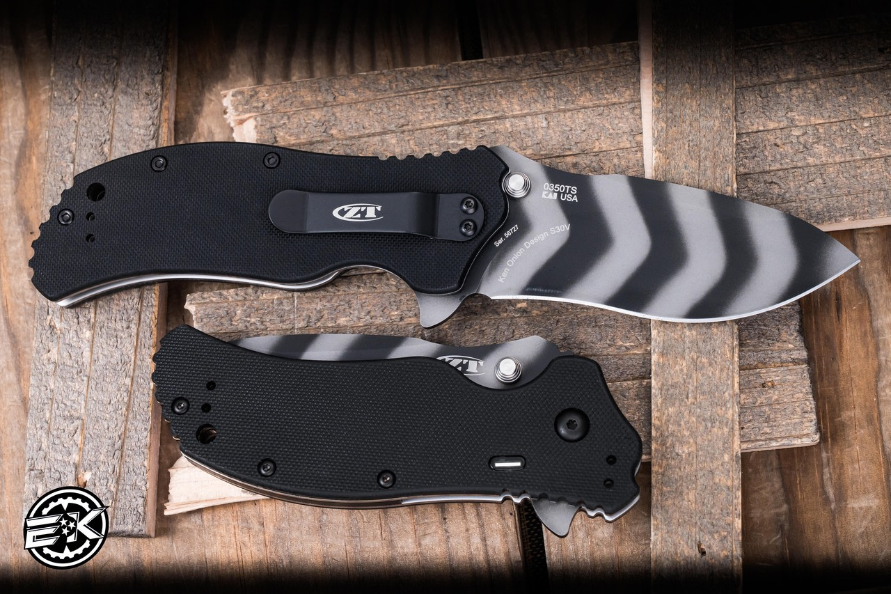 Zero Tolerance 0350 G10 Tritium Insert, Tiger Stripe S30V 3.25