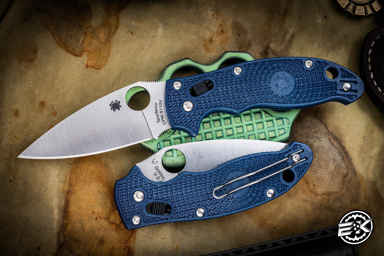 Spyderco Manix 2 Folding Knife Dark Blue FRCP 3.3