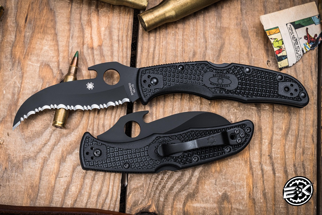 Spyderco Matriarch 2 Frn Emerson Opener Black Blade C12BBK2W