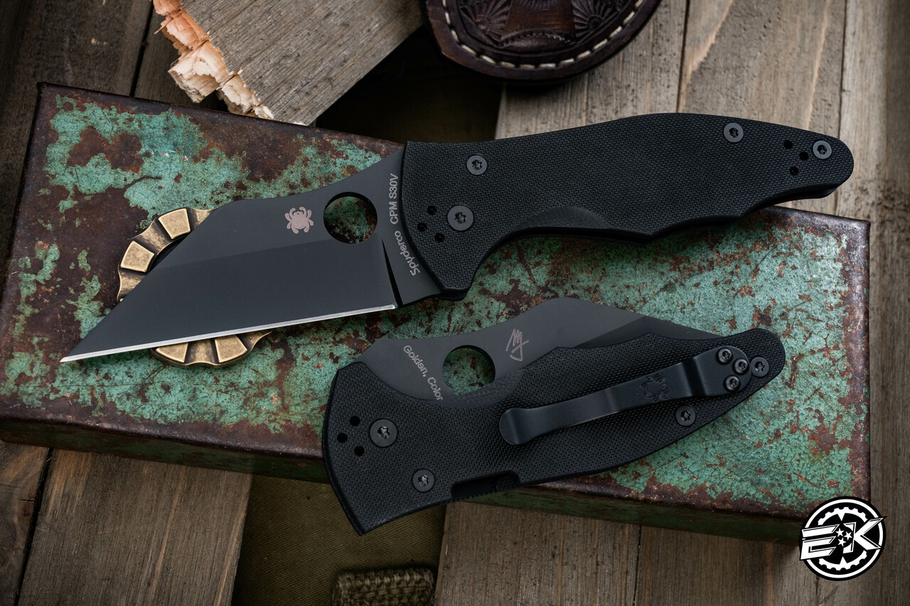 yomogii② Spyderco Yojimbo 2 Compression Lock Black G10 Knife 3.2