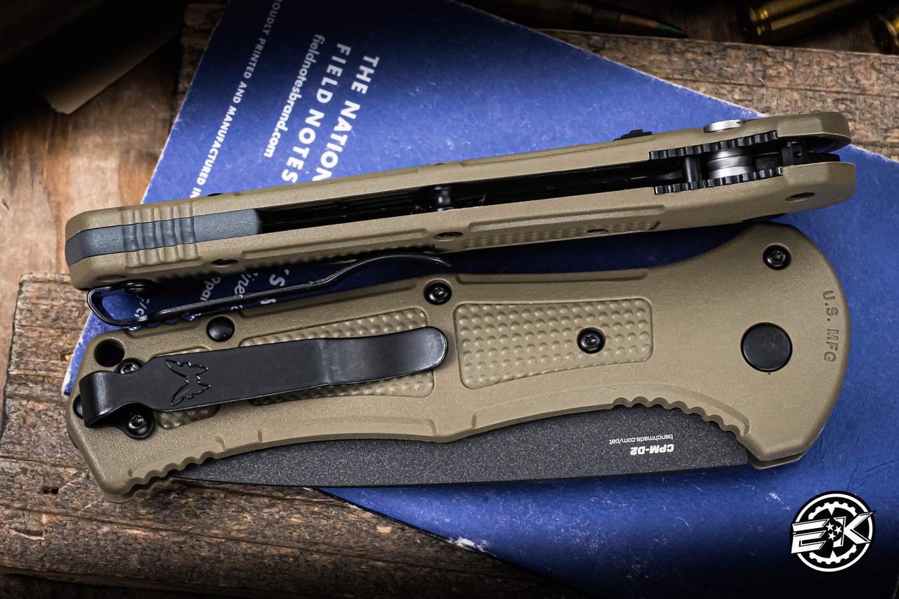 Benchmade Claymore Automatic Folding Knife Ranger Green 3.6