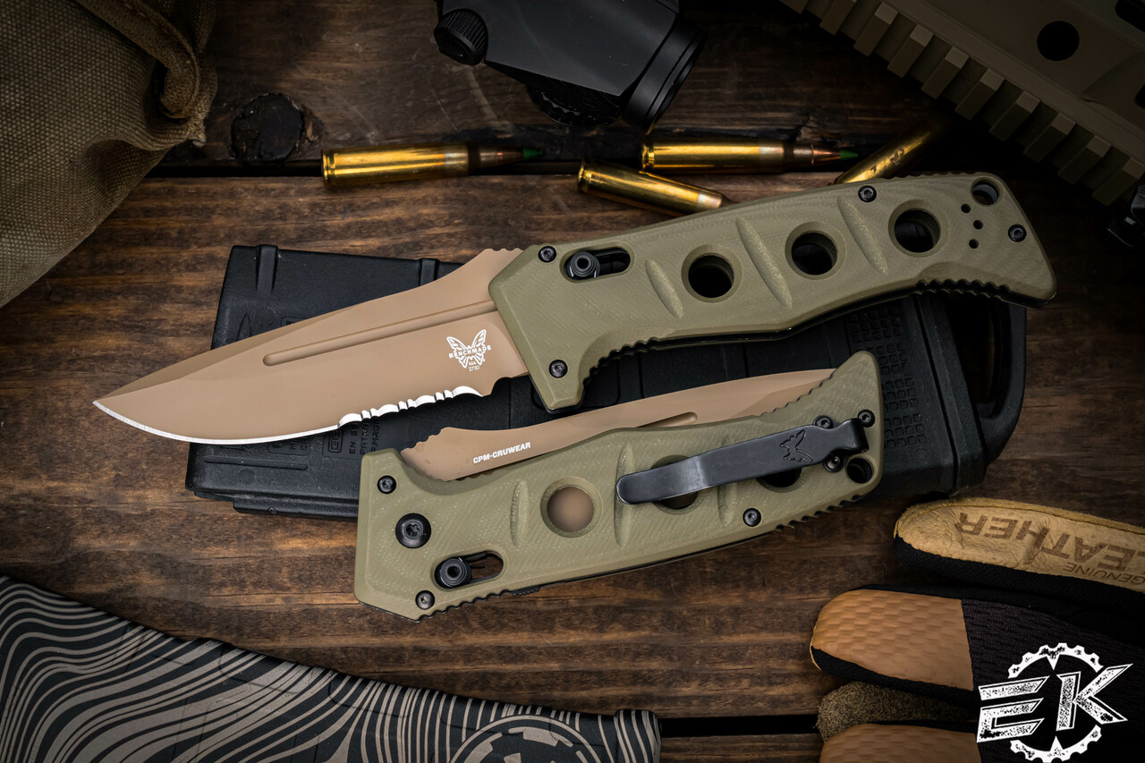 Benchmade Sibert Auto Adamas Knife OD Green 3.78