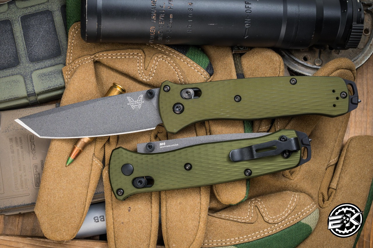 Benchmade Bailout AXIS Lock Folding Knife Woodland Green Aluminum