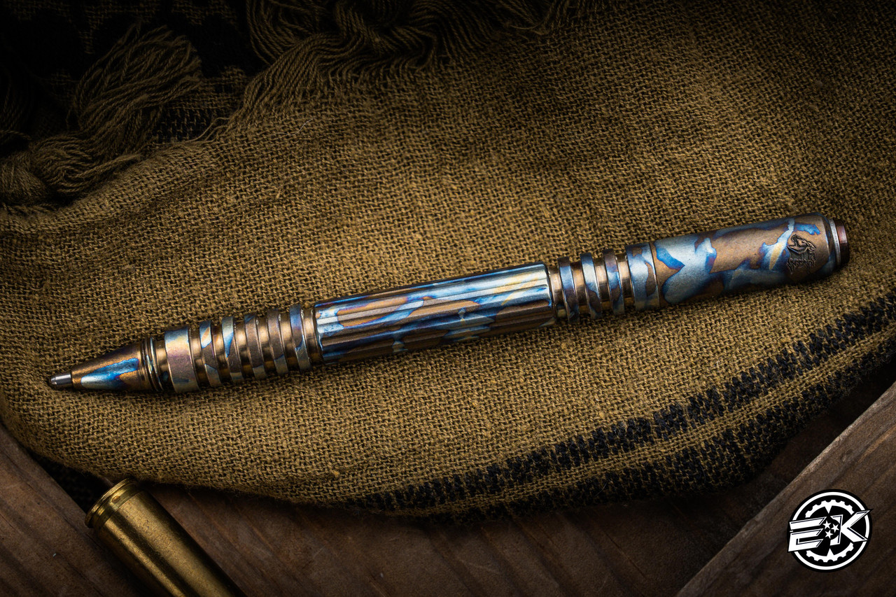 Rick Hinderer Knives Investigator Pen-Titanium Hand Anodized 4.25