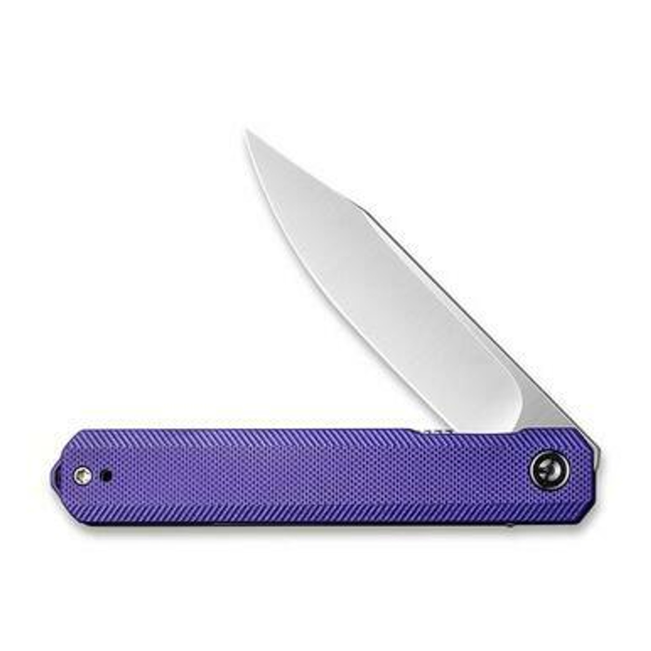 CIVIVI Knives C2023D Brazen Flipper Knife 3.46 D2 Black Stonewashed Tanto  Blade, Purple G10 Handles - KnifeCenter