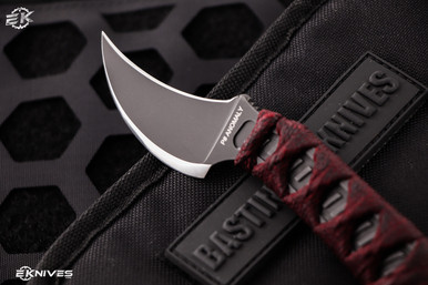 Bastinelli Knives Custom Anomaly Red Tsuka Polished Double Edge