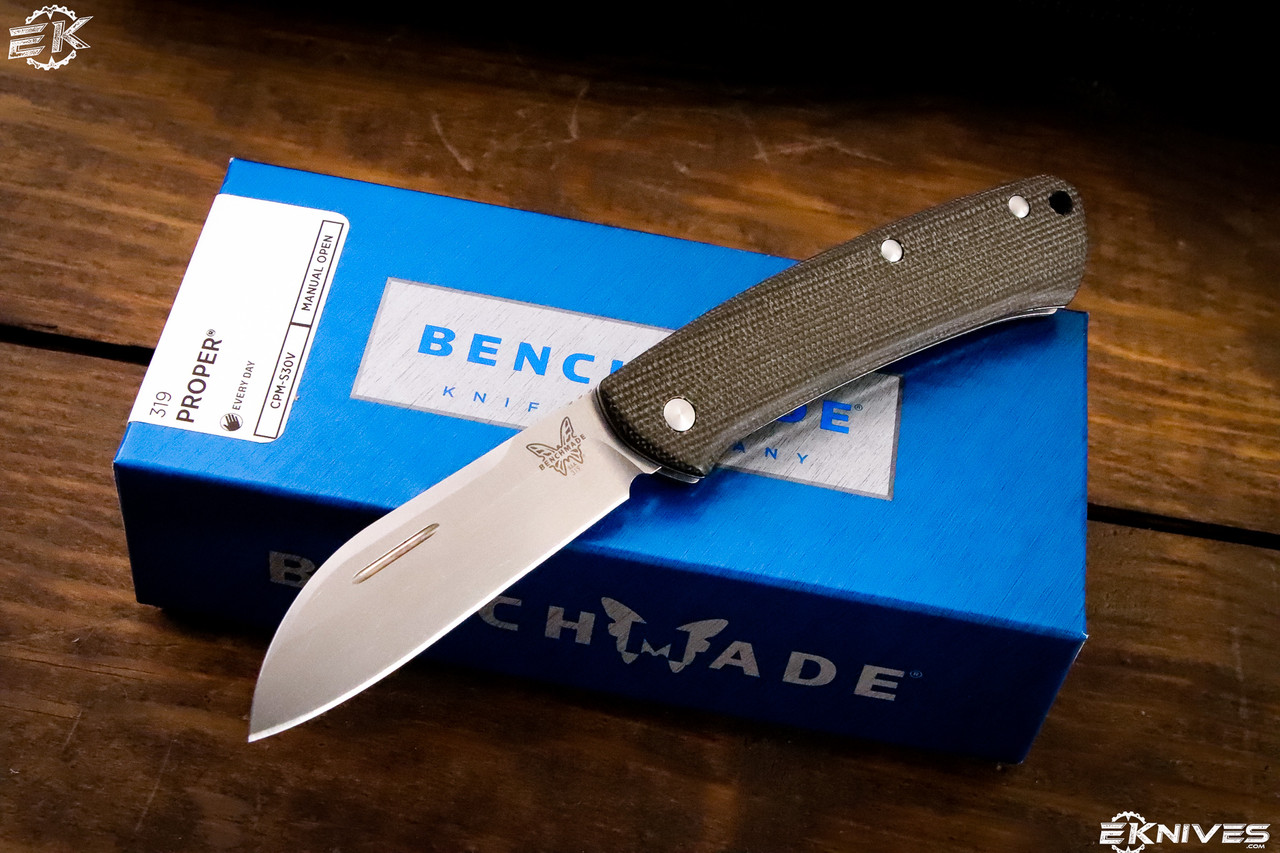 MICHI  Benchmade Proper Slip Joint Folding Knife Micarta 2.8