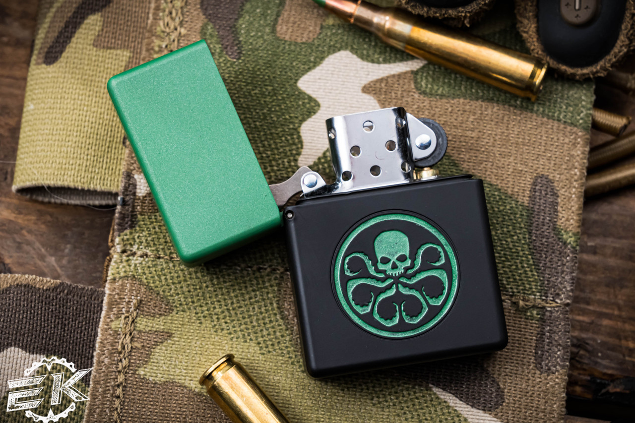 Blackside Custom Zippo Lighter Hydra Green