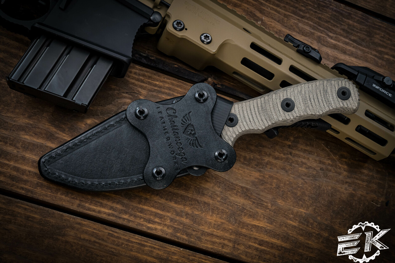 Bastinelli Knives/Chattanooga Leather Works Binome Sheath Black