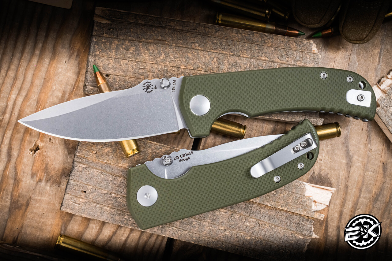 Spartan Blades Astor Folding Knife Textured Green G10 3.75