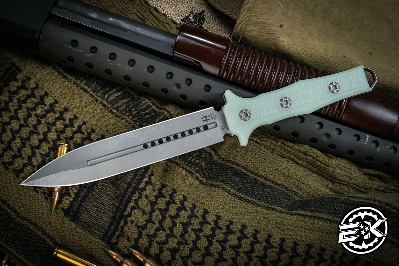 Heretic Knives Nephilim Jade G10 Fixed Blade Knife 6.5