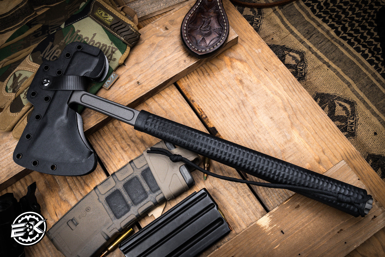 TOMAHAWKSリバ RMJ Tactical Loggerhead Tomahawk Axe Black Insulated Rubber Handle
