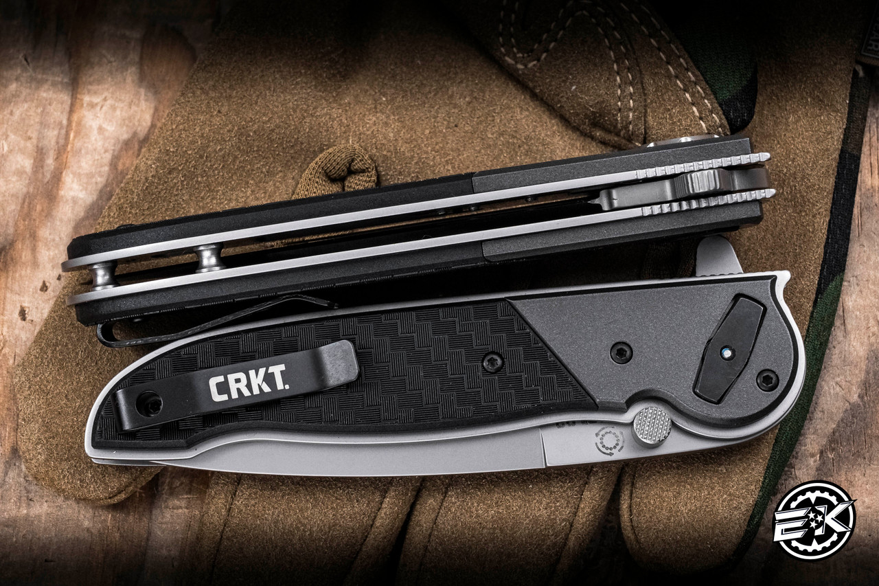 Columbia River CRKT Kit Carson M40-03 Folding Knife, Black