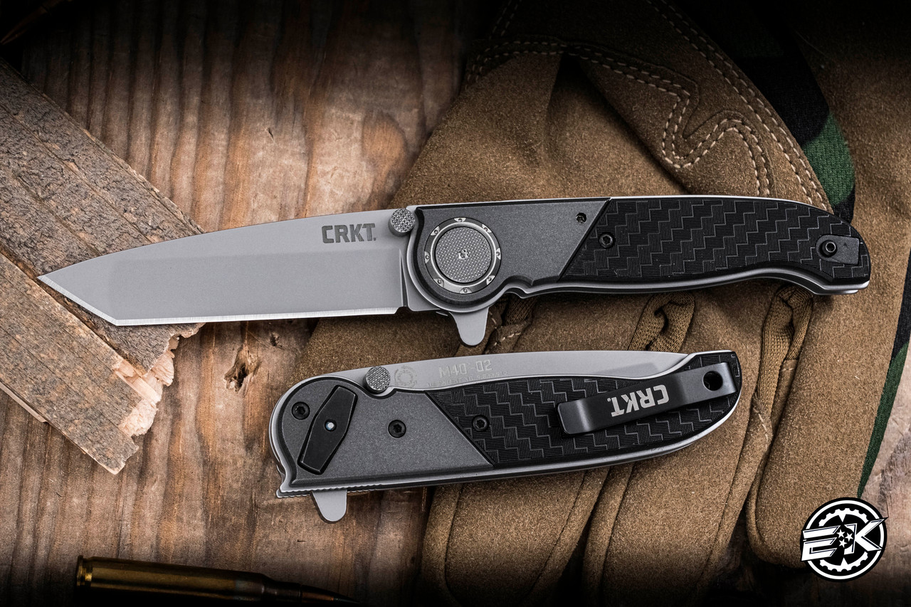 Columbia River CRKT Kit Carson M40-03 Folding Knife, Black