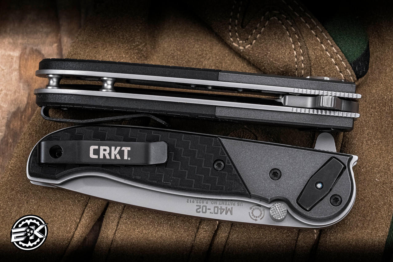Columbia River CRKT Kit Carson M40-03 Folding Knife, Black