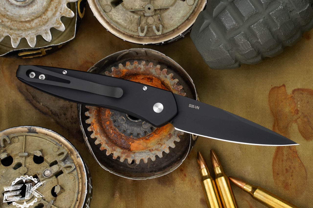 Pro-Tech Newport Tuxedo Automatic Knife Black/Ivory 3
