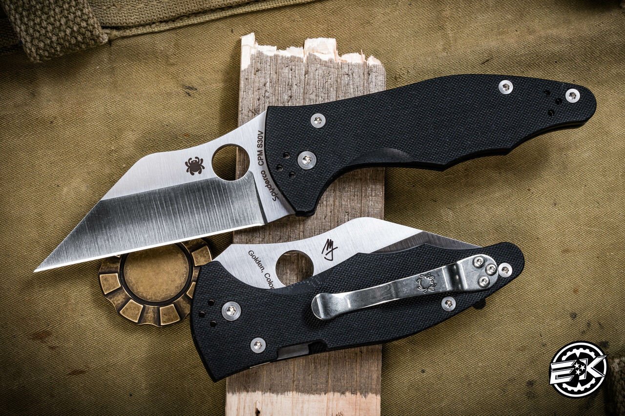yomogii② Spyderco Yojimbo 2 Compression Lock Black G10 Knife 3.2