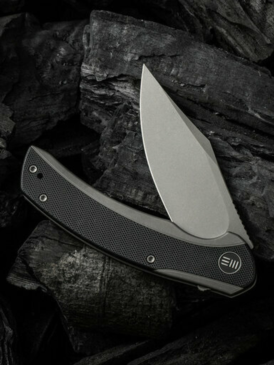 WE Knives Snick Gray Stonewashed 20CV Black G10 Inlaid Nested Frame Lock  Flipper Knife For Sale