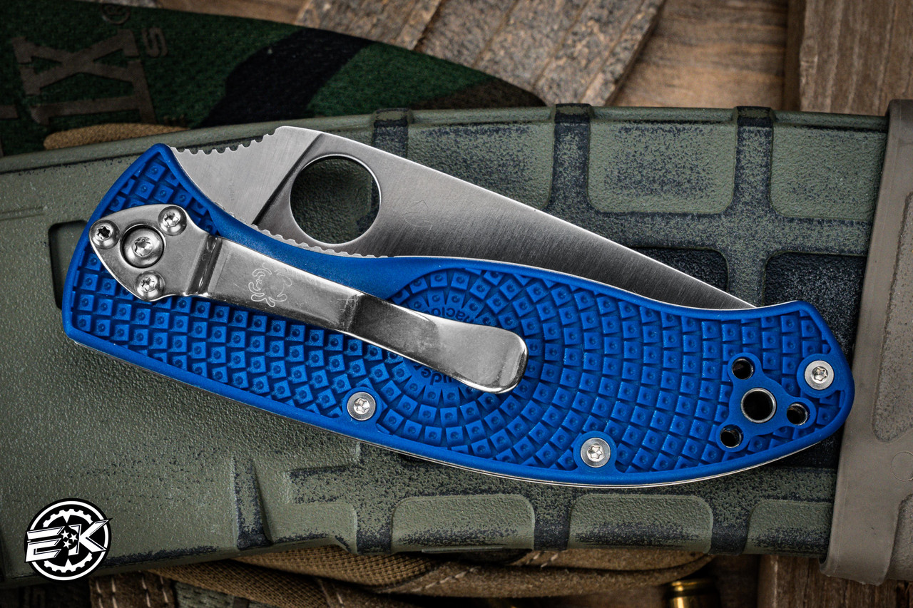 Spyderco Tenacious Liner Lock Knife Blue FRN 3.4
